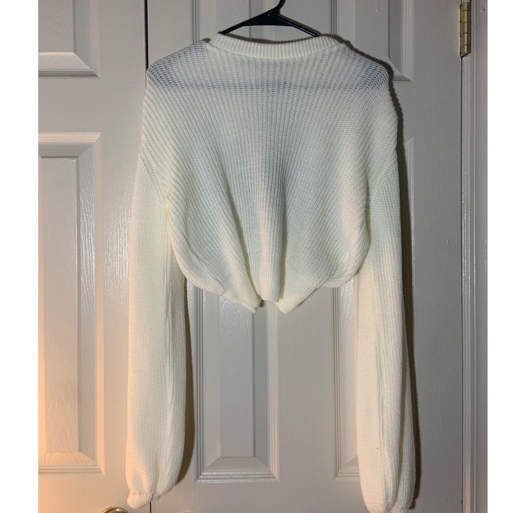 Pretty Little Thing Cream Open Back Shoulder Detail Jumper